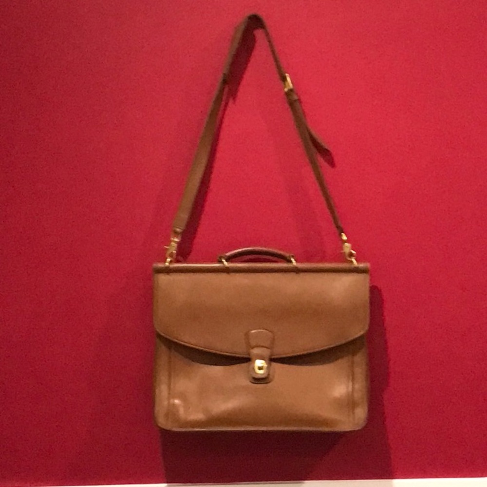 Coach Brown Leather Briefcase -Laptop Bag